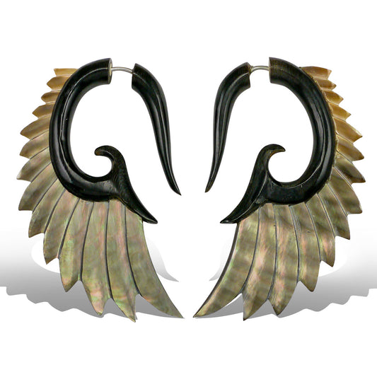 Nava Wings - Horn & Black Shell