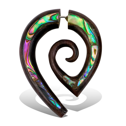 Nexus Spirals - Wood with Abalone