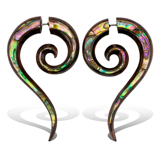 Eternity Spirals - Wood with Abalone