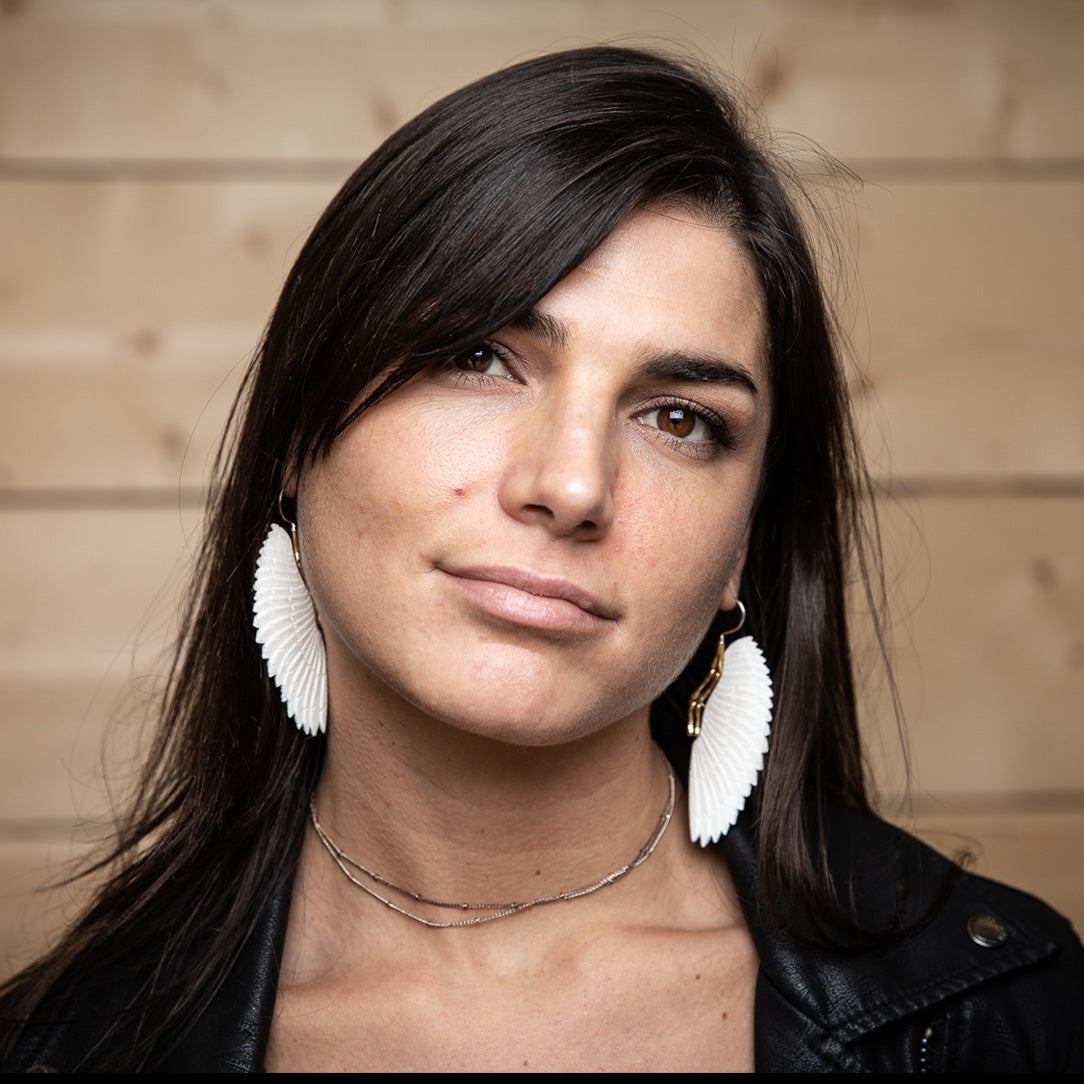 Etched Feathers - Bone