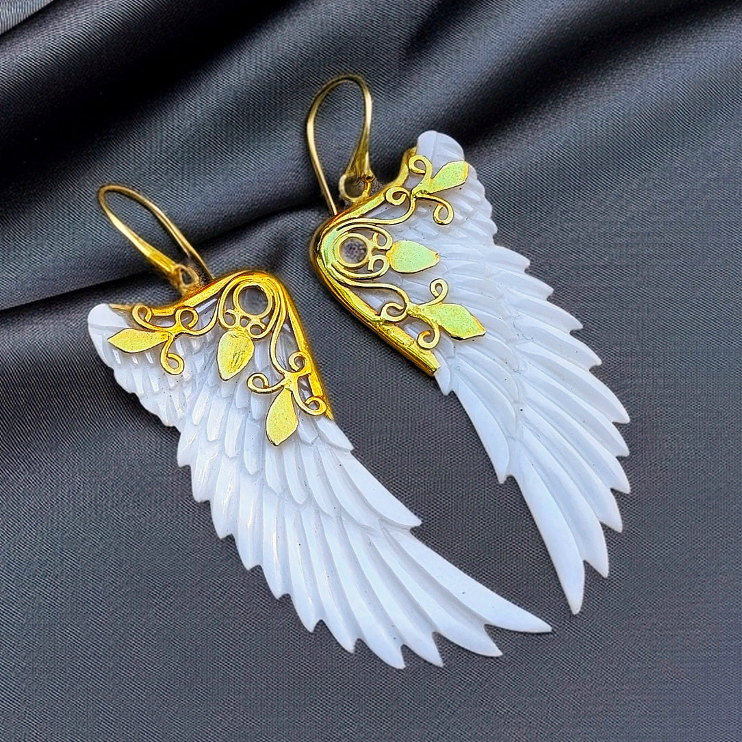 White Narissa Wings - Gold