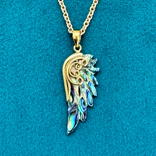 Adelina Wing Pendant - Abalone