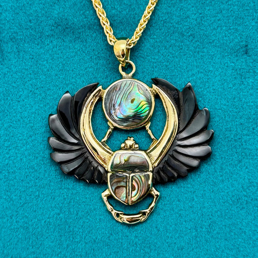 Royal Scarab Pendant - Horn