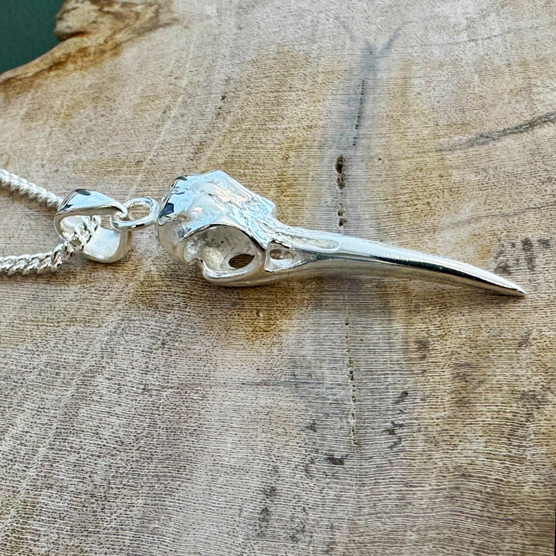 Hummingbird Skull - Silver