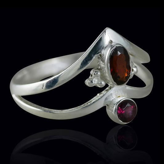 Ruby Empress Ring - Silver