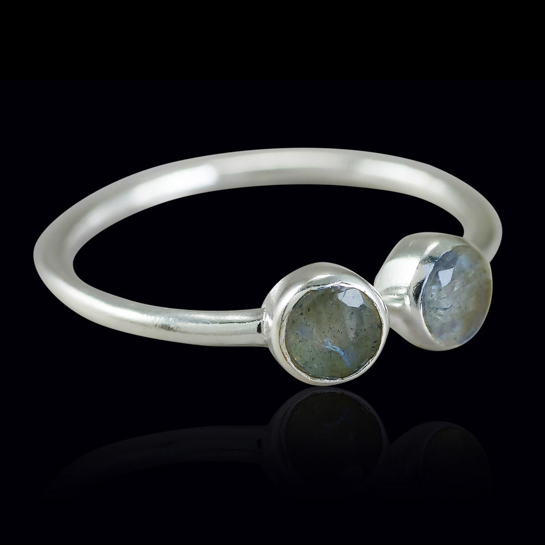 Gemini Labradorite Ring - Silver