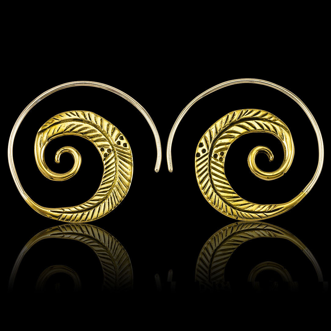 Leaf Spirals - Silver Posts