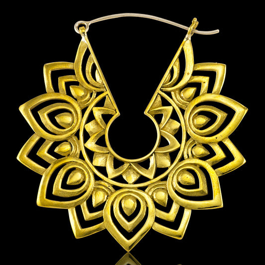 Sunflower Hoops - Silver Post