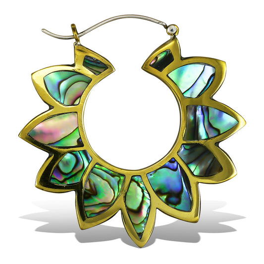 Abalone Sunflowers - Silver Post