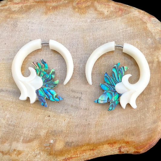 Ambrosia Flowers - Bone & Abalone