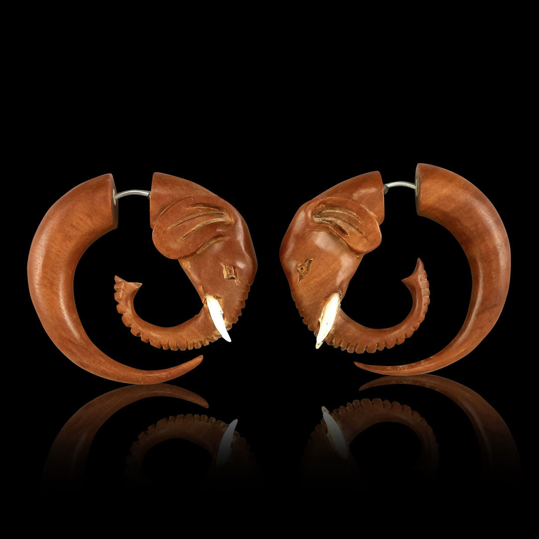 Elephant Spirals - Wood