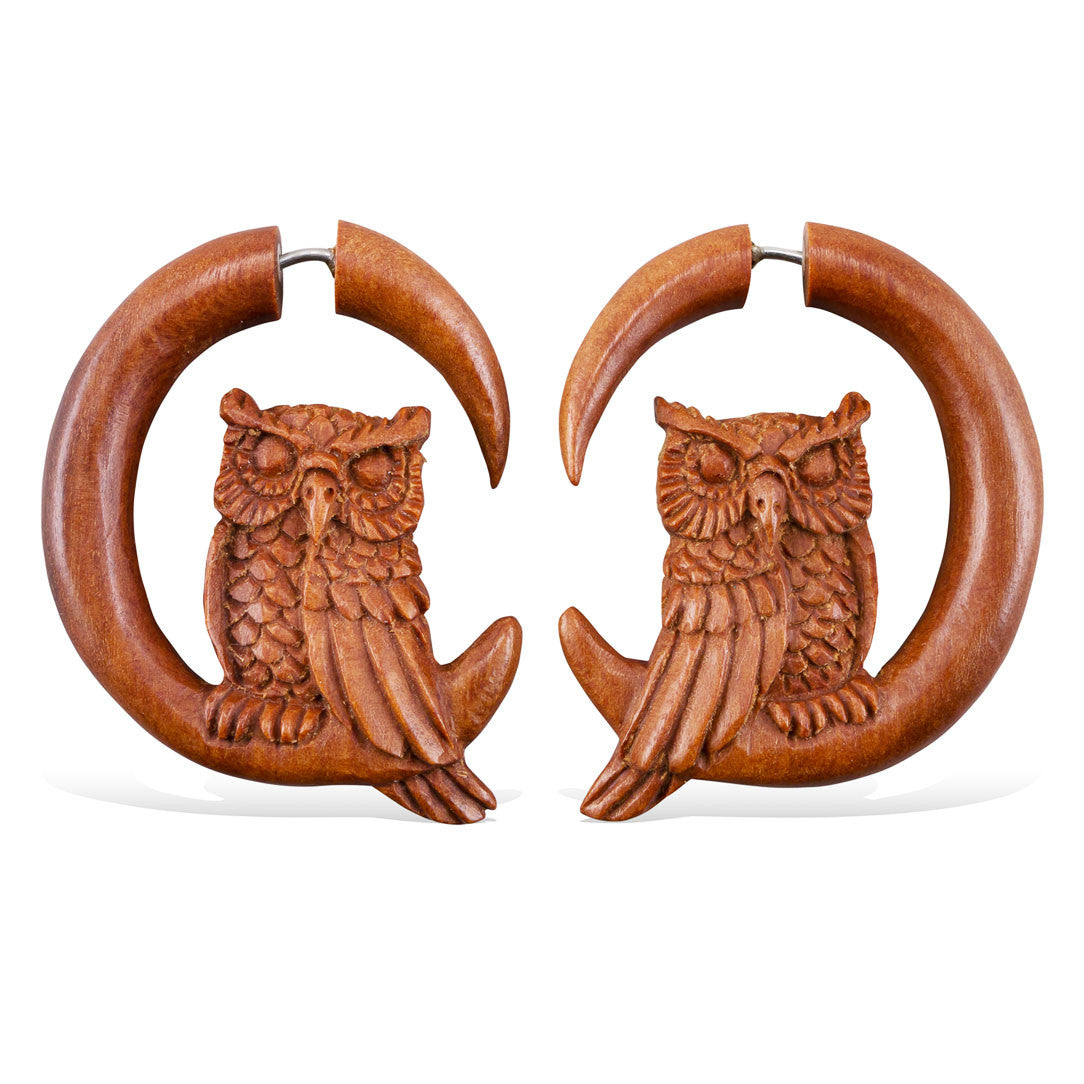Perched Owl - Wood