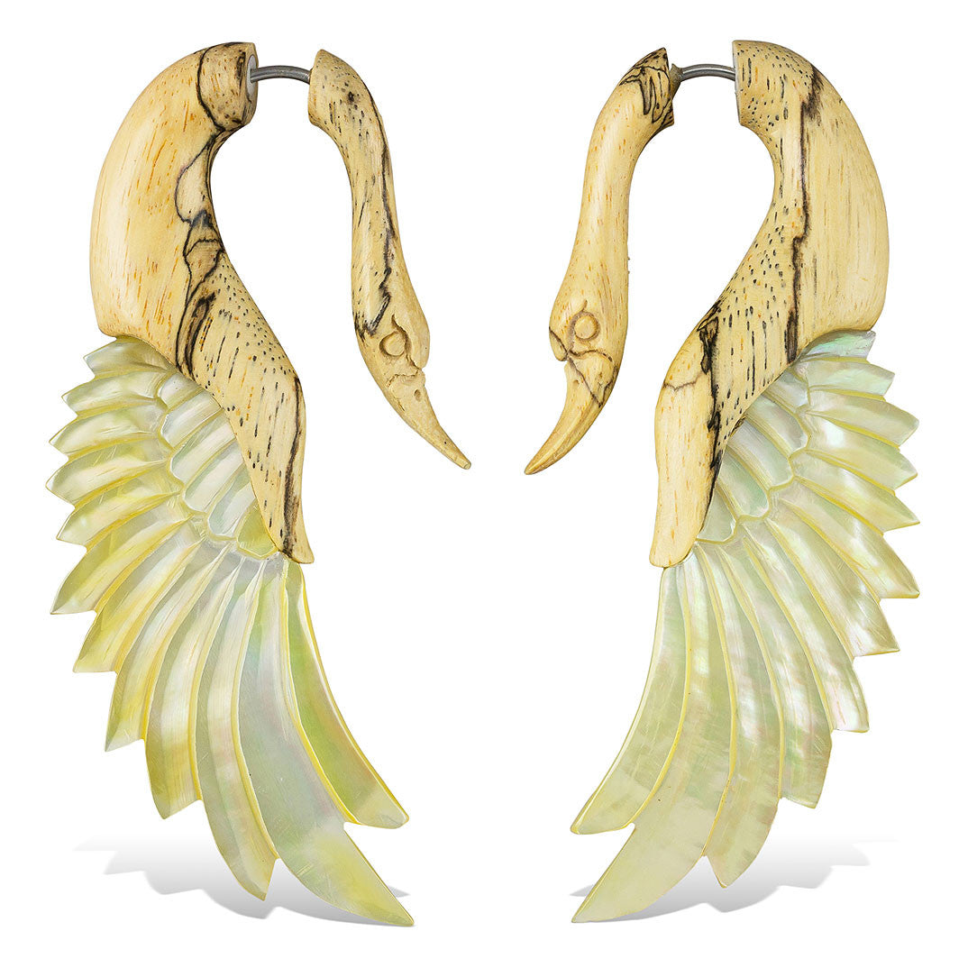 Yafah Swans - Wood with Shell