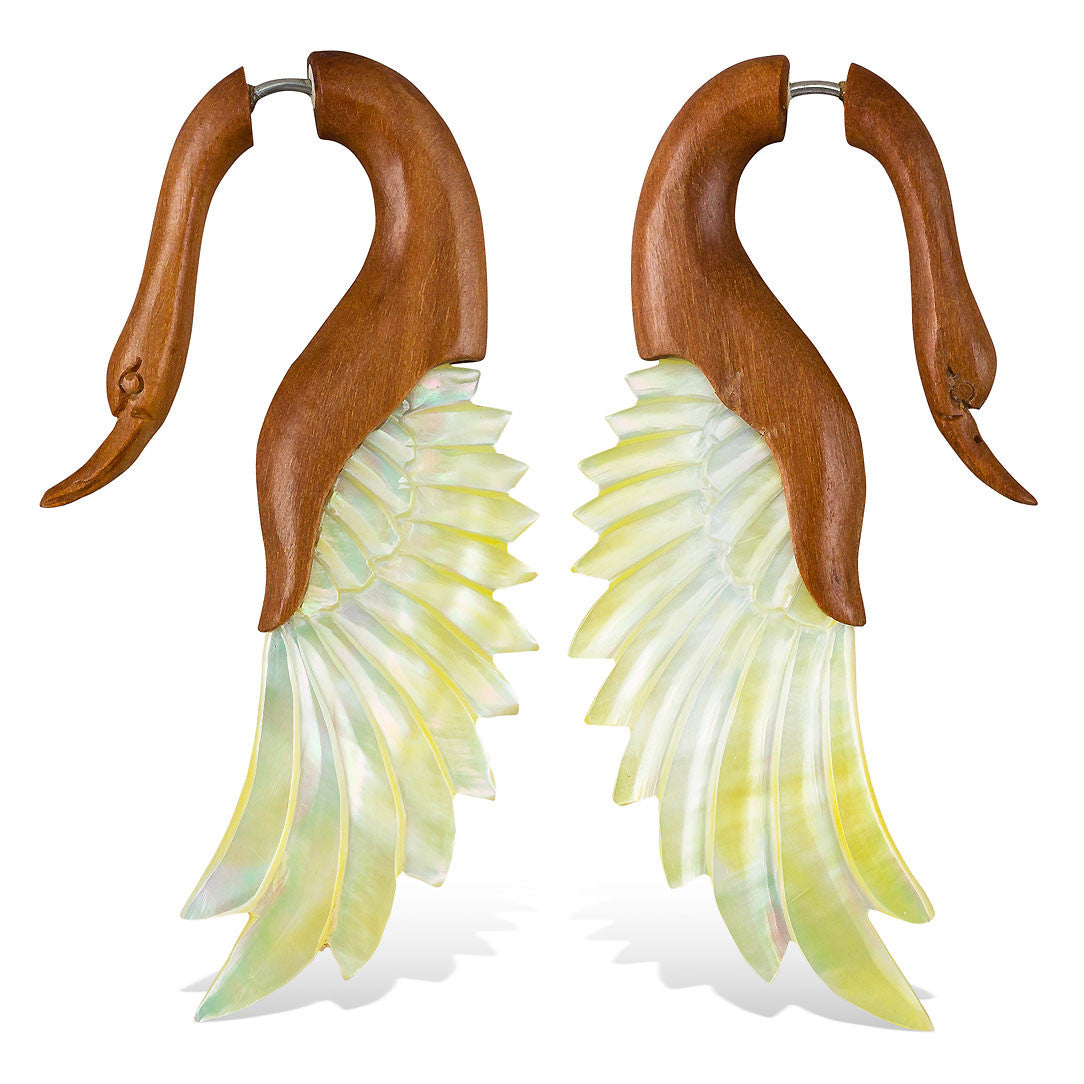 Yafah Swans - Wood with Shell
