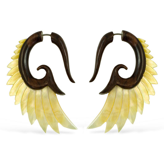 Nava Wings - Wood with Shell