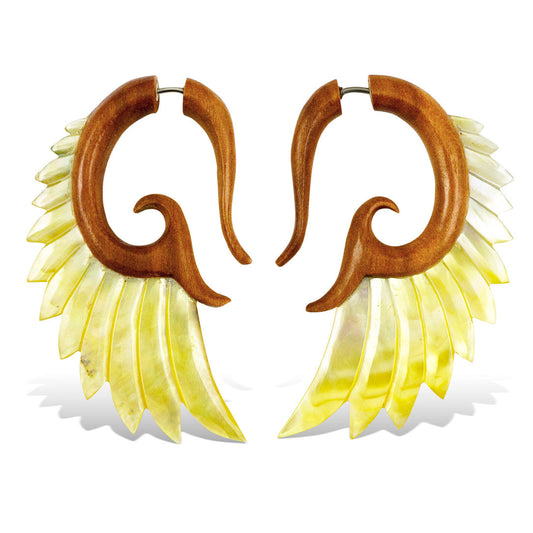 Nava Wings - Wood with Shell