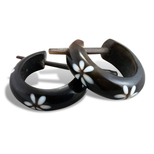 Basic Hoop with Flower - Horn