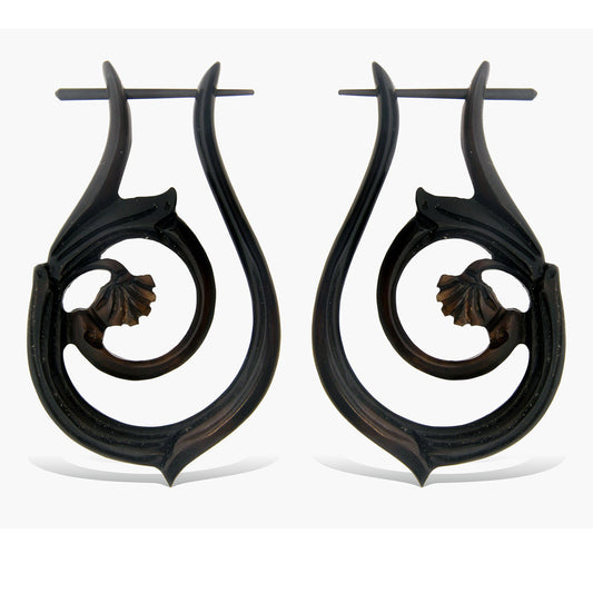 Teardrop Hoops - Horn