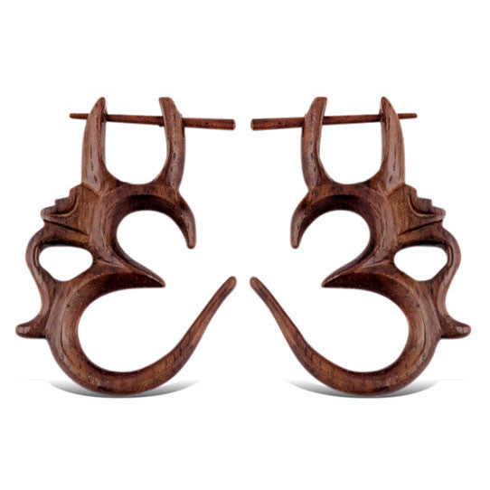 Ohm Earrings - Wood