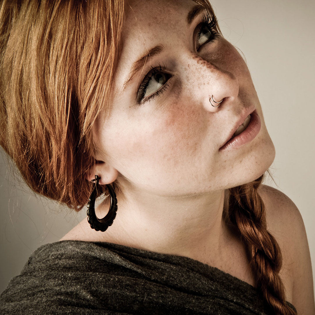 Daisy Hoops - Wood