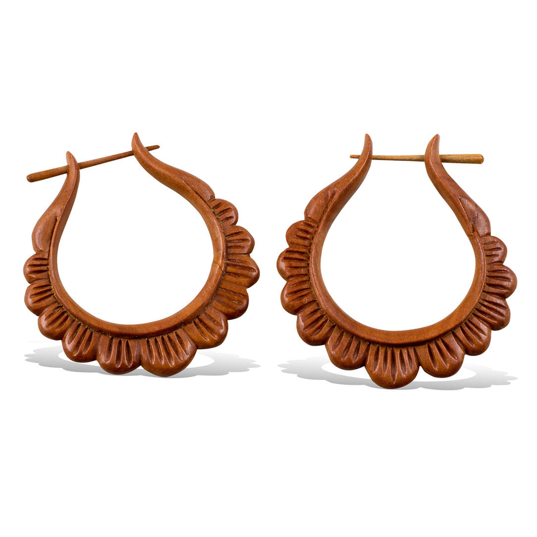 Daisy Hoops - Wood