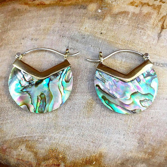 Saturn Hoops - Abalone Shell
