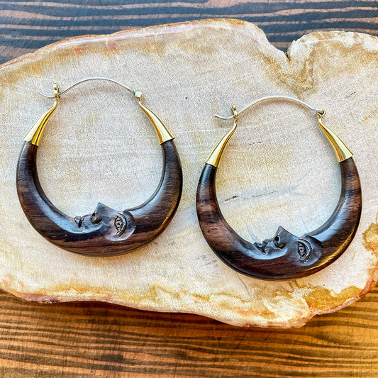 Moon Hoops - Wood