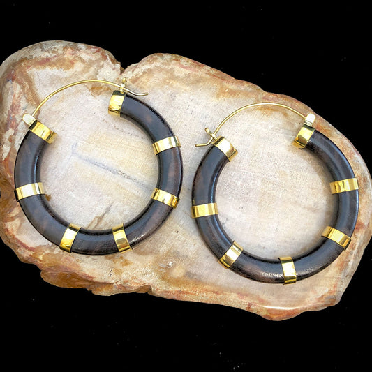 Kahyeer Hoops - Wood