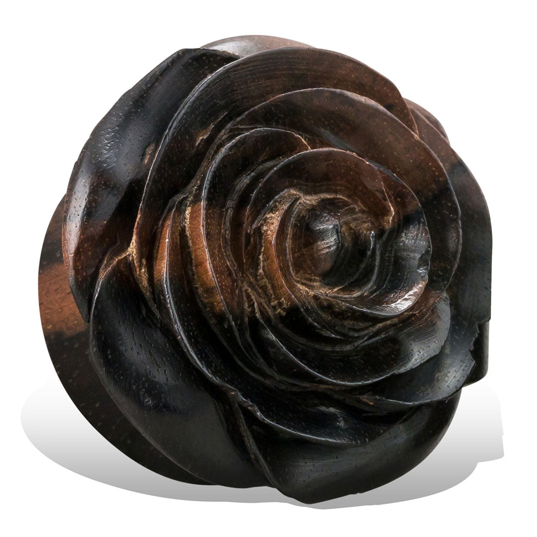 Rose Plugs - Black Wood