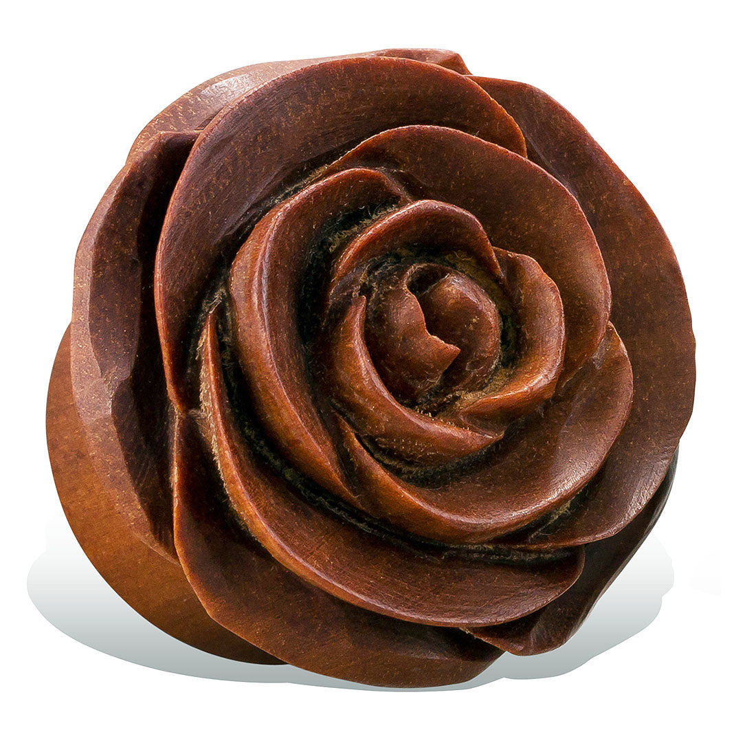 Rose Plugs - Tan Wood
