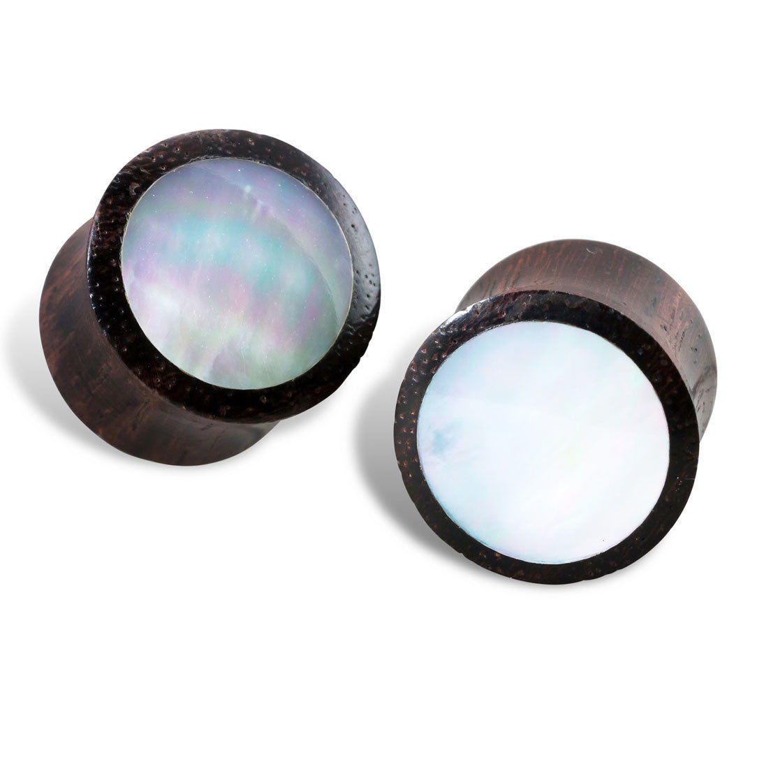 Shell Plugs MOP - Wood