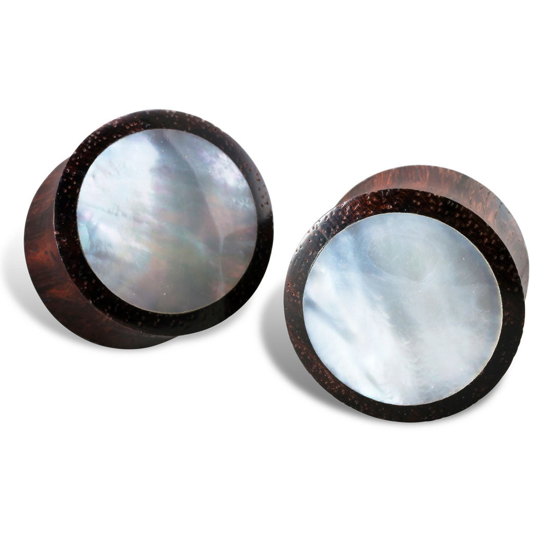 Shell Plugs MOP - Wood