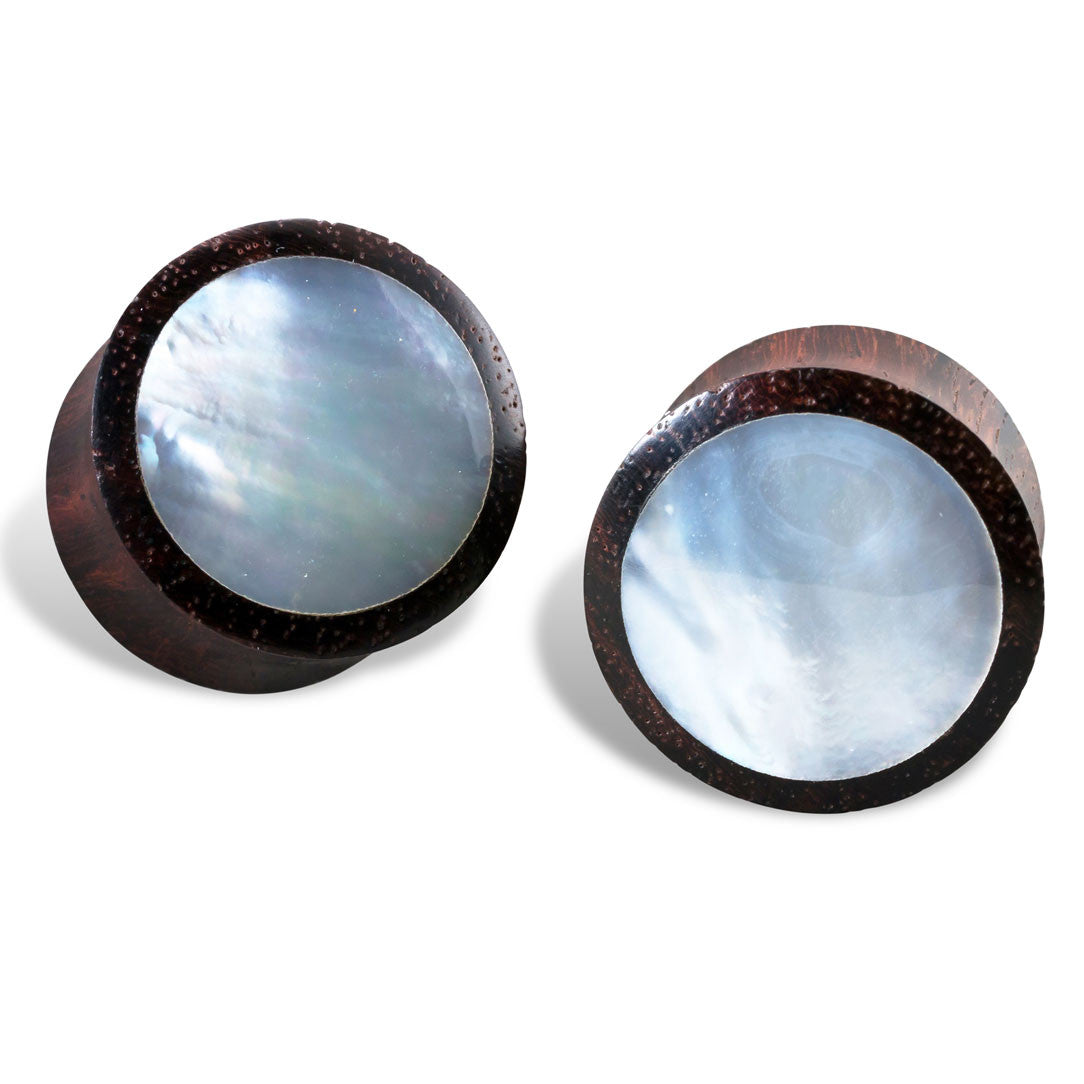 Shell Plugs MOP - Wood
