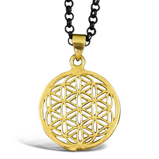 Flower of Life - Brass Pendant