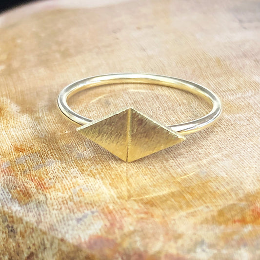Adjustable Triangle Ring - Brass