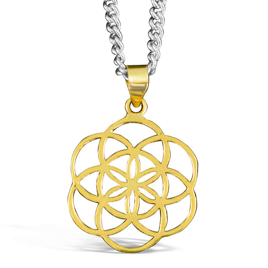 Seed of Life - Brass Pendant